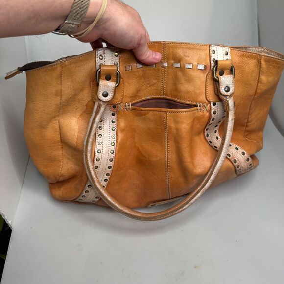 Bed Stu Tan Leather Tote with Studded Accents - Picture 12 of 16